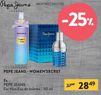 Promotions Pepe jeans for him eau de toilette - Pepe Jeans - Valide de 22/05/2024 à 04/06/2024 chez DI