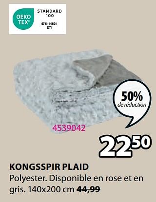 Promotions Kongsspir plaid - Produit Maison - Jysk - Valide de 20/05/2024 à 23/06/2024 chez Jysk