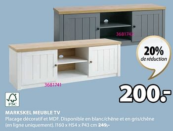 Promotions Markskel meuble tv - Produit Maison - Jysk - Valide de 20/05/2024 à 23/06/2024 chez Jysk