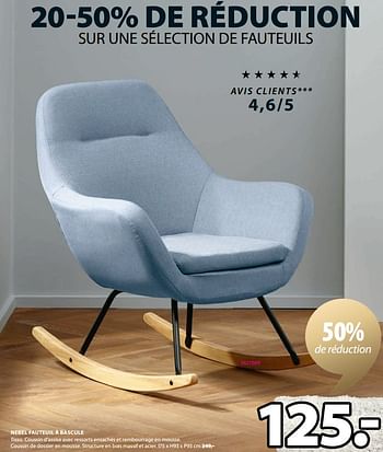 Promotions Nebel fauteuil à bascule - Produit Maison - Jysk - Valide de 20/05/2024 à 23/06/2024 chez Jysk