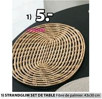 Promotions Strandglim set de table - Produit Maison - Jysk - Valide de 20/05/2024 à 23/06/2024 chez Jysk