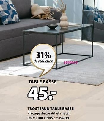 Promotions Trosterud table basse - Produit Maison - Jysk - Valide de 20/05/2024 à 23/06/2024 chez Jysk