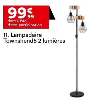 Promotions Lampadaire townshend5 2 lumières - Produit Maison - But - Valide de 21/05/2024 à 17/06/2024 chez But