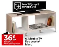 Promotions Meuble tv keo acacia- blanc - Produit Maison - But - Valide de 21/05/2024 à 17/06/2024 chez But