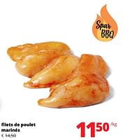 Promotions Filets de poulet marinés - Produit Maison - Spar Retail - Valide de 23/05/2024 à 05/06/2024 chez Spar (Colruytgroup)