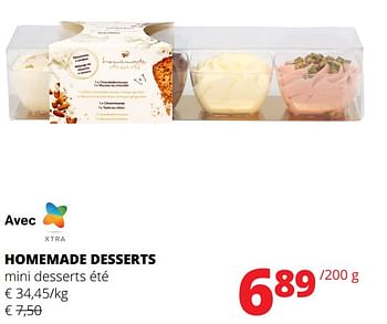 Promotions Homemade desserts mini desserts été - Homemade Desserts - Valide de 23/05/2024 à 05/06/2024 chez Spar (Colruytgroup)