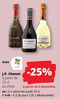 Promotions J.p. chenet cabernet-syrah - Vins rouges - Valide de 23/05/2024 à 05/06/2024 chez Spar (Colruytgroup)