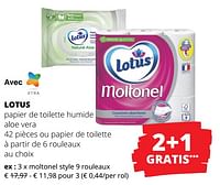 Promotions Lotus moltonel style 9 rouleaux - Lotus Nalys - Valide de 23/05/2024 à 05/06/2024 chez Spar (Colruytgroup)