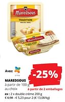 Promotions Maredsous double crème - Maredsous - Valide de 23/05/2024 à 05/06/2024 chez Spar (Colruytgroup)