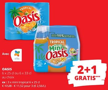 Promotions Mini tropical - Oasis - Valide de 23/05/2024 à 05/06/2024 chez Spar (Colruytgroup)