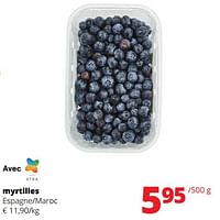 Promotions Myrtilles espagne-maroc - Produit Maison - Spar Retail - Valide de 23/05/2024 à 05/06/2024 chez Spar (Colruytgroup)