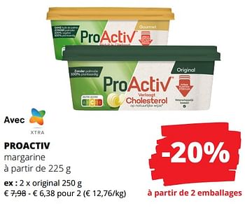 Promotions Proactiv margarine original - Pro-Activ - Valide de 23/05/2024 à 05/06/2024 chez Spar (Colruytgroup)