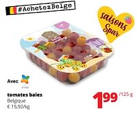Promotions Tomates baies - Produit Maison - Spar Retail - Valide de 23/05/2024 à 05/06/2024 chez Spar (Colruytgroup)