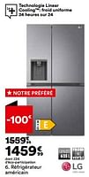 Promotions Réfrigérateur américain lg gslv50dsxe - LG - Valide de 21/05/2024 à 17/06/2024 chez But