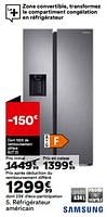 Promotions Réfrigérateur américain samsung rs68a8820s9- ef - Samsung - Valide de 21/05/2024 à 17/06/2024 chez But