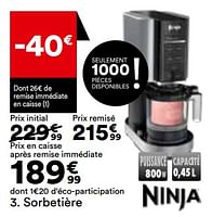 Promotions Sorbetière ninja creami nc300eu - Ninja - Valide de 21/05/2024 à 17/06/2024 chez But