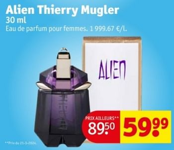 Promotions Alien thierry mugler edp - Thierry Mugler - Valide de 21/05/2024 à 26/05/2024 chez Kruidvat