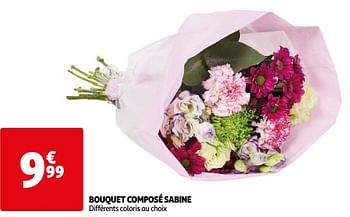 Promoties Bouquet composé sabine - Huismerk - Auchan - Geldig van 23/05/2024 tot 26/05/2024 bij Auchan