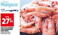 Promotions Crevettes entières cuites réfrigérées label rouge - Produit Maison - Auchan Ronq - Valide de 23/05/2024 à 26/05/2024 chez Auchan Ronq