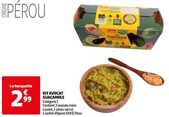 Promotions Kit avocat guacamole - Produit Maison - Auchan Ronq - Valide de 23/05/2024 à 26/05/2024 chez Auchan Ronq
