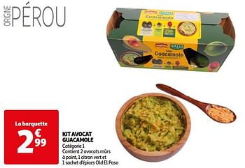 Promoties Kit avocat guacamole - Huismerk - Auchan - Geldig van 23/05/2024 tot 26/05/2024 bij Auchan