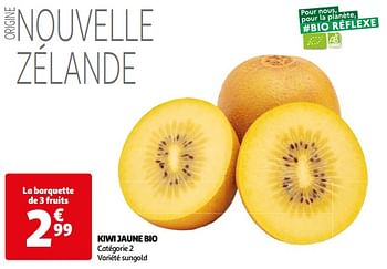 Promoties Kiwi jaune bio - Huismerk - Auchan - Geldig van 23/05/2024 tot 26/05/2024 bij Auchan