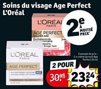 Promotions Crème de nuit age perfect - L'Oreal Paris - Valide de 21/05/2024 à 26/05/2024 chez Kruidvat