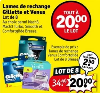 Promotions Lames de rechange venus comfortglide lot de 8 breeze - Gillette - Valide de 21/05/2024 à 26/05/2024 chez Kruidvat