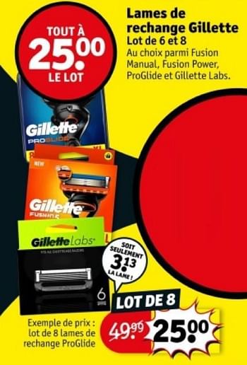 Promotions Lot de 8 lames de rechange proglide - Gillette - Valide de 21/05/2024 à 26/05/2024 chez Kruidvat