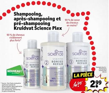 Promotions Shampooing science plex - Produit maison - Kruidvat - Valide de 21/05/2024 à 26/05/2024 chez Kruidvat