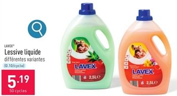Promotions Lessive liquide - lavex - Valide de 27/05/2024 à 01/06/2024 chez Aldi