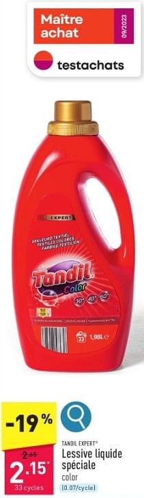 Promotions Lessive liquide spéciale - Tandil - Valide de 27/05/2024 à 01/06/2024 chez Aldi