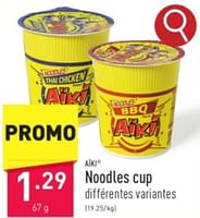 Promotions Noodles cup - Aiki - Valide de 31/05/2024 à 02/06/2024 chez Aldi