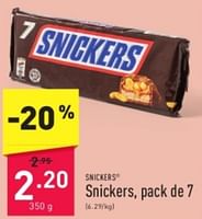 Promotions Snickers - Snickers - Valide de 01/06/2024 à 02/06/2024 chez Aldi