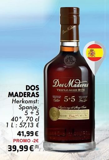 Promoties Dos maderas 5+5 - Dos Maderas - Geldig van 21/05/2024 tot 10/06/2024 bij Cora