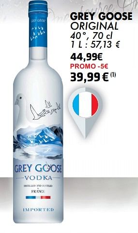 Promoties Grey goose original vodka - Grey Goose - Geldig van 21/05/2024 tot 10/06/2024 bij Cora
