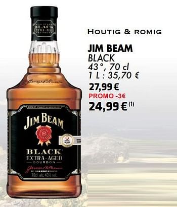 Promoties Jim beam black - Jim Beam - Geldig van 21/05/2024 tot 10/06/2024 bij Cora