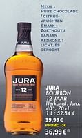 Promoties Jura bourbon 12 jaar - Jura - Geldig van 21/05/2024 tot 10/06/2024 bij Cora