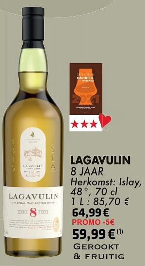 Promoties Lagavulin 8 jaar - Lagavulin - Geldig van 21/05/2024 tot 10/06/2024 bij Cora
