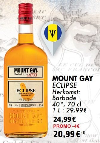 Promoties Mount gay eclipse - Mount Gay - Geldig van 21/05/2024 tot 10/06/2024 bij Cora
