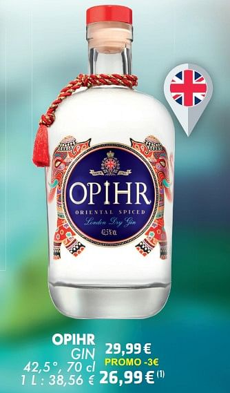 Promoties Opihr gin - Opihr - Geldig van 21/05/2024 tot 10/06/2024 bij Cora