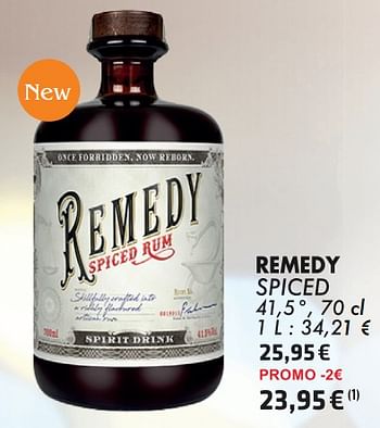 Promoties Remedy spiced - Remedy - Geldig van 21/05/2024 tot 10/06/2024 bij Cora