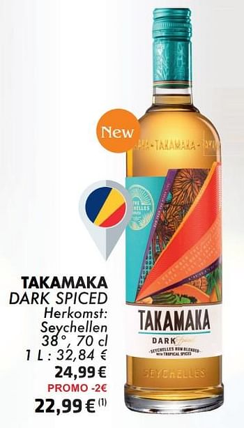 Promoties Takamaka dark spiced - Takamaka - Geldig van 21/05/2024 tot 10/06/2024 bij Cora