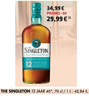 Promoties The singleton 12 jaar - The Singleton - Geldig van 21/05/2024 tot 10/06/2024 bij Cora