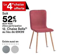 Promotions Chaise bella - Produit Maison - But - Valide de 21/05/2024 à 17/06/2024 chez But