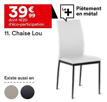 Promotions Chaise lou - Produit Maison - But - Valide de 21/05/2024 à 17/06/2024 chez But