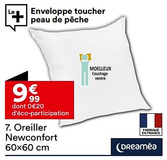 Promotions Oreiller newconfort - Dreaméa - Valide de 21/05/2024 à 17/06/2024 chez But