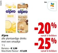 Promoties Alpro alle plantaardige drinks met een smaakje - Alpro - Geldig van 22/05/2024 tot 04/06/2024 bij Colruyt
