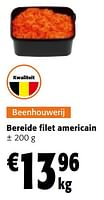 Promoties Bereide filet americain - Huismerk - Colruyt - Geldig van 22/05/2024 tot 04/06/2024 bij Colruyt