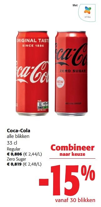 Promoties Coca-cola alle blikken - Coca Cola - Geldig van 22/05/2024 tot 04/06/2024 bij Colruyt